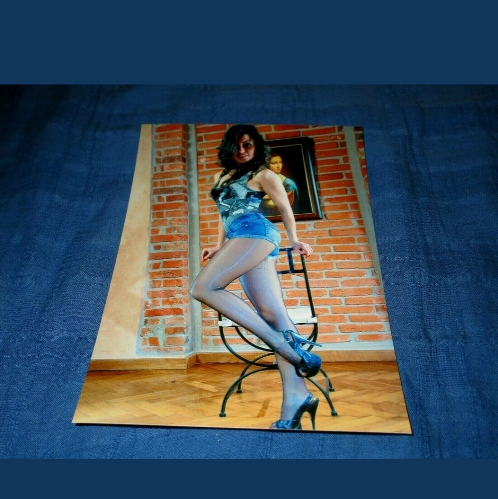 Vtg 80's ISOTONER Silky Sheer Pantyhose Denim colo